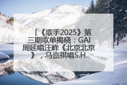 《歌手2025》第三期歌单揭晓：GAI周延唱汪峰《北京北京》，马嘉祺唱S.H.E《你曾是少年》