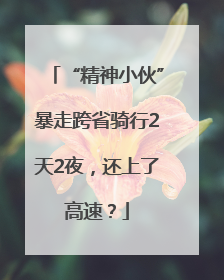 “精神小伙”暴走跨省骑行2天2夜，还上了高速？