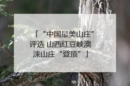 “中国最美山庄”评选 山西红豆峡澳涞山庄“登顶”