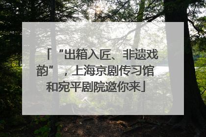 “出箱入匠、非遗戏韵”，上海京剧传习馆和宛平剧院邀你来