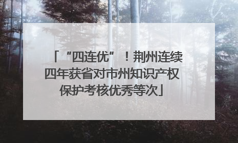 “四连优”！荆州连续四年获省对市州知识产权保护考核优秀等次