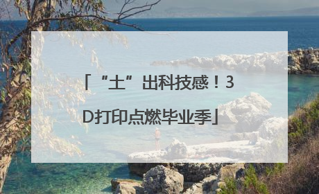 “土”出科技感！3D打印点燃毕业季