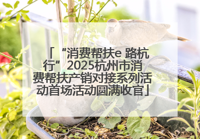 “消费帮扶e 路杭行”2025杭州市消费帮扶产销对接系列活动首场活动圆满收官
