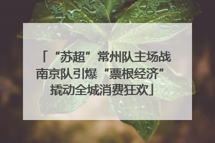 “苏超”常州队主场战南京队引爆“票根经济” 撬动全城消费狂欢