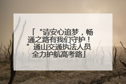 “请安心追梦，畅通之路有我们守护！”通山交通执法人员全力护航高考路