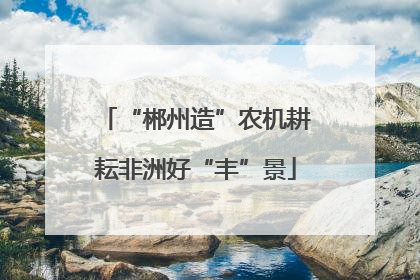 “郴州造”农机耕耘非洲好“丰”景