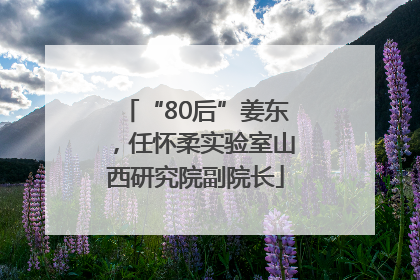 “80后”姜东，任怀柔实验室山西研究院副院长