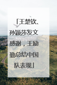 王楚钦、孙颖莎发文感谢，王励勤总结中国队表现