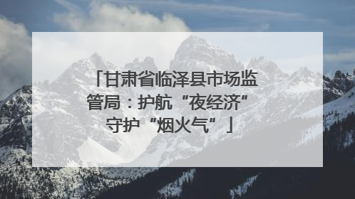 甘肃省临泽县市场监管局：护航“夜经济” 守护“烟火气”