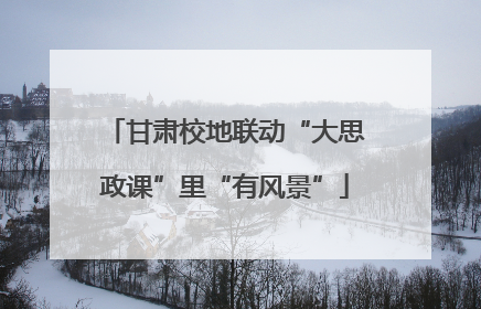 甘肃校地联动“大思政课”里“有风景”