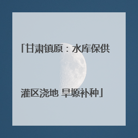 甘肃镇原：水库保供 灌区浇地 旱塬补种