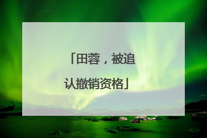 田蓉，被追认撤销资格