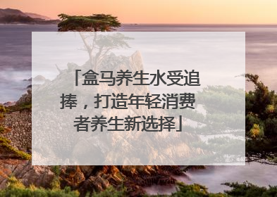 盒马养生水受追捧，打造年轻消费者养生新选择