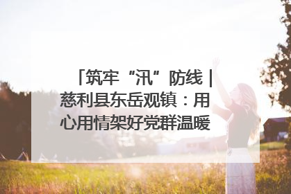 筑牢“汛”防线｜慈利县东岳观镇：用心用情架好党群温暖悠长的“连心桥”