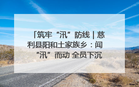 筑牢“汛”防线｜慈利县阳和土家族乡：闻“汛”而动 全员下沉筑牢防汛“安全堤”