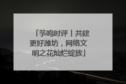 筝鸣时评丨共建更好潍坊，网络文明之花灿烂绽放
