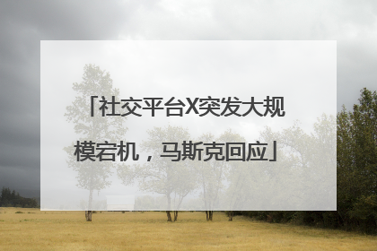 社交平台X突发大规模宕机，马斯克回应