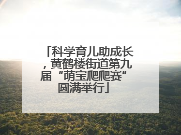 科学育儿助成长，黄鹤楼街道第九届“萌宝爬爬赛”圆满举行