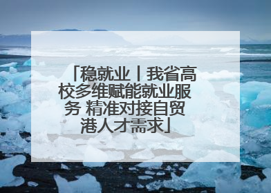稳就业丨我省高校多维赋能就业服务 精准对接自贸港人才需求