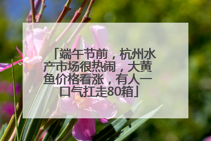 端午节前，杭州水产市场很热闹，大黄鱼价格看涨，有人一口气扛走80箱