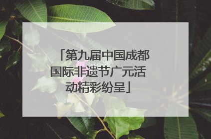 第九届中国成都国际非遗节广元活动精彩纷呈