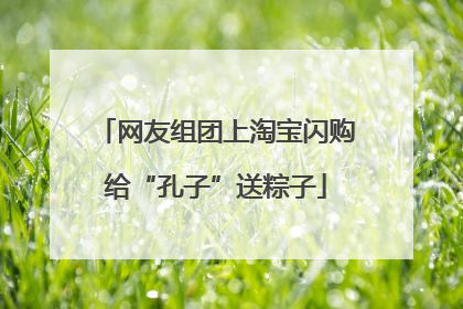 网友组团上淘宝闪购给“孔子”送粽子