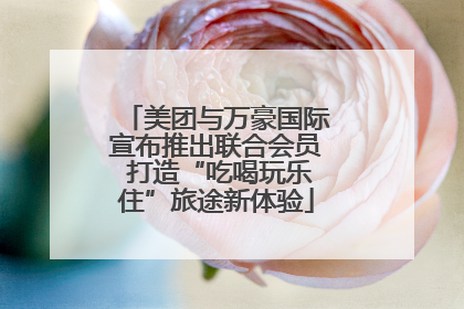 美团与万豪国际宣布推出联合会员 打造“吃喝玩乐住”旅途新体验
