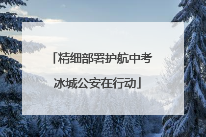 精细部署护航中考 冰城公安在行动