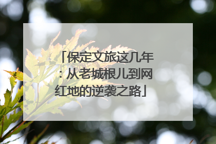 保定文旅这几年：从老城根儿到网红地的逆袭之路