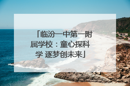 临汾一中第一附属学校：童心探科学 逐梦创未来