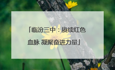 临汾三中：赓续红色血脉 凝聚奋进力量