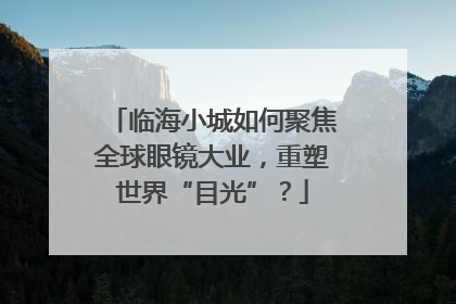 临海小城如何聚焦全球眼镜大业，重塑世界“目光”？