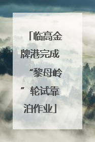 临高金牌港完成“黎母岭”轮试靠泊作业