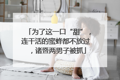 为了这一口“甜”，连干活的蜜蜂都不放过，诸暨两男子被抓