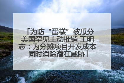 为防“蛋糕”被瓜分 美国罕见主动推销 王明志：为分摊项目开发成本同时消除潜在威胁