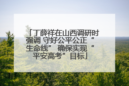 丁薛祥在山西调研时强调 守好公平公正“生命线” 确保实现“平安高考”目标
