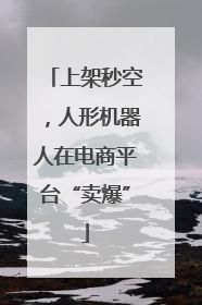 上架秒空，人形机器人在电商平台“卖爆”