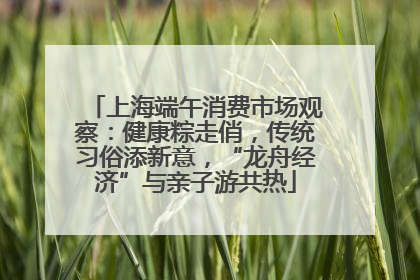 上海端午消费市场观察：健康粽走俏，传统习俗添新意，“龙舟经济”与亲子游共热