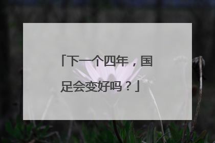 下一个四年，国足会变好吗？