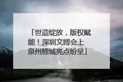 世遗绽放，版权赋能！深圳文博会上 泉州鲤城亮点纷呈