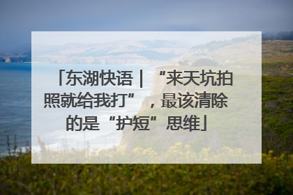 东湖快语｜“来天坑拍照就给我打”，最该清除的是“护短”思维