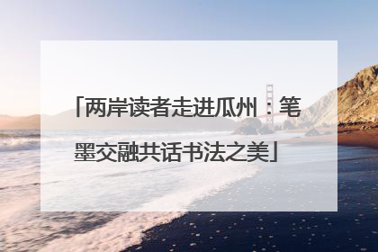 两岸读者走进瓜州：笔墨交融共话书法之美
