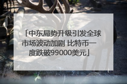中东局势升级引发全球市场波动加剧 比特币一度跌破99000美元