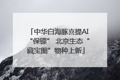 中华白海豚喜提AI“保镖” 北京生态“藏宝图”物种上新