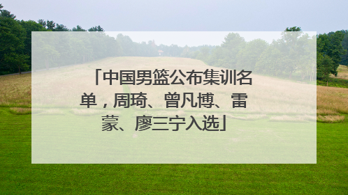 中国男篮公布集训名单，周琦、曾凡博、雷蒙、廖三宁入选