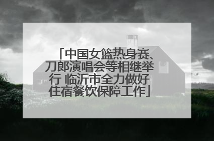 中国女篮热身赛、刀郎演唱会等相继举行 临沂市全力做好住宿餐饮保障工作