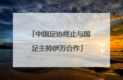 中国足协终止与国足主帅伊万合作