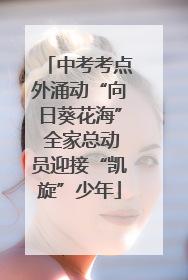 中考考点外涌动“向日葵花海” 全家总动员迎接“凯旋”少年