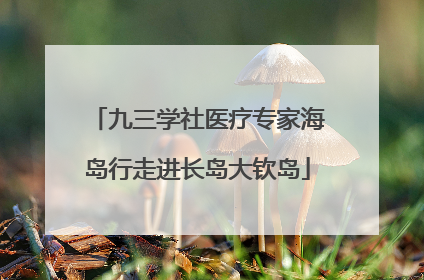 九三学社医疗专家海岛行走进长岛大钦岛