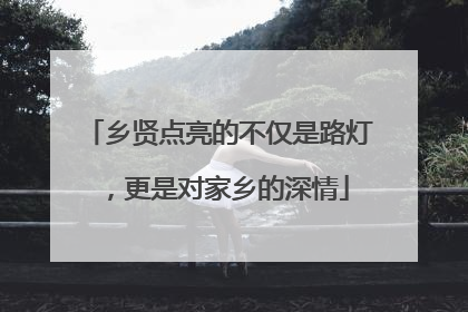 乡贤点亮的不仅是路灯，更是对家乡的深情